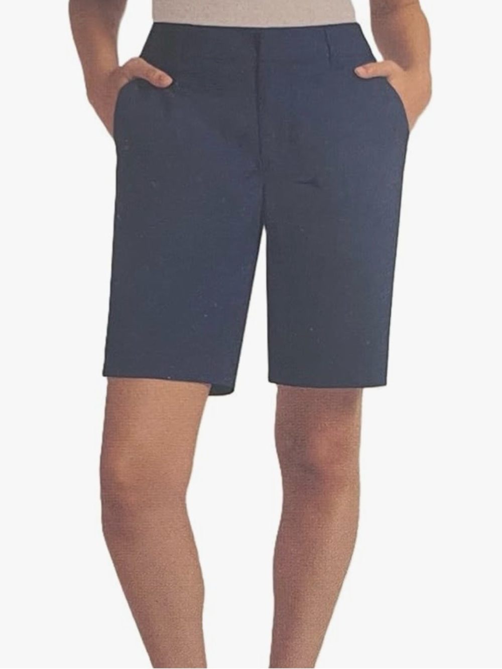 Matty M women’s Navy Mid-Length Tailored Bermuda Shorts in XXL